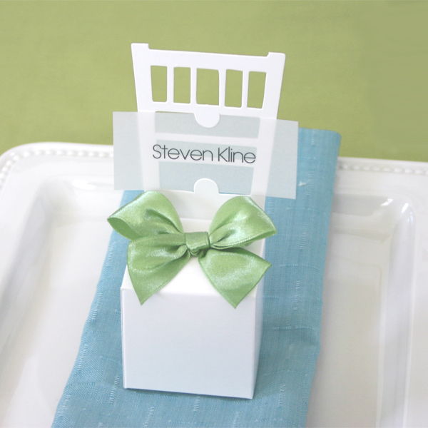White Chair Place Card/Escort Card Holder Mini Favor Boxes Newest
