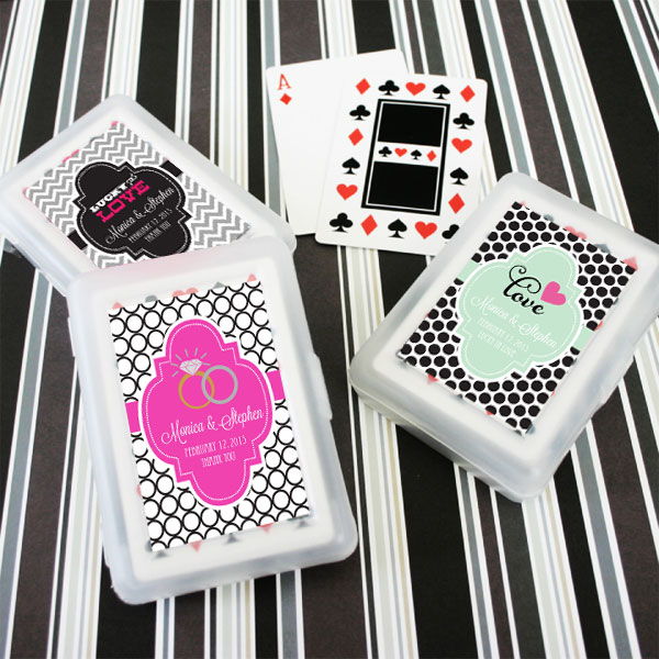 PPD-JM780942ZA 12 pcs Cherry Blossoms Personalized Playing Cards ~ Wedding Favors Party Favors ~ Playing Cards