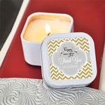 Personalized Winter Square Candle Tins