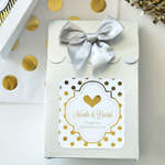 Sweet Shoppe Candy Boxes - Metallic Foil Wedding (set of 12)