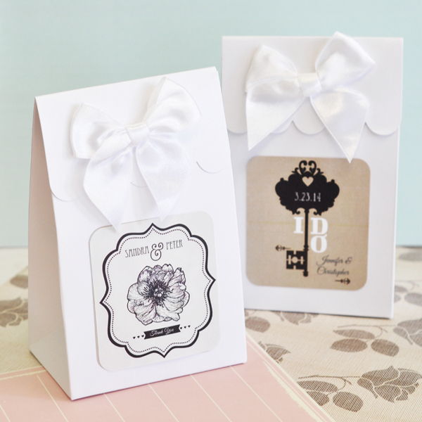 ... Custom Vintage Wedding Bridal Shower Candy Buffet Favor Bag Box eBay