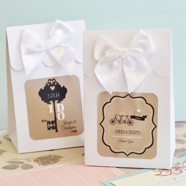 ... Custom Vintage Wedding Bridal Shower Candy Buffet Favor Bag Box eBay