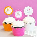 Personalized Theme Cupcake Wrappers & Cupcake Toppers (Set of 24)