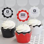 Personalized Vegas Cupcake Wrappers & Cupcake Toppers (Set of 24)