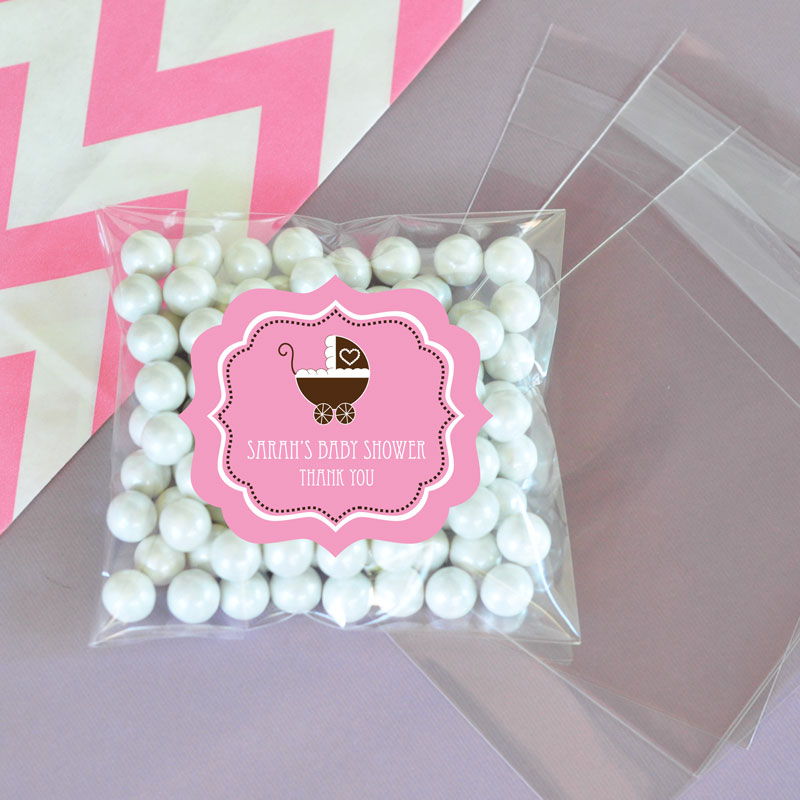 Wholesale Wedding Favors, Party Favors, by Event Blossom Personalized Pink Baby Shower Clear ...