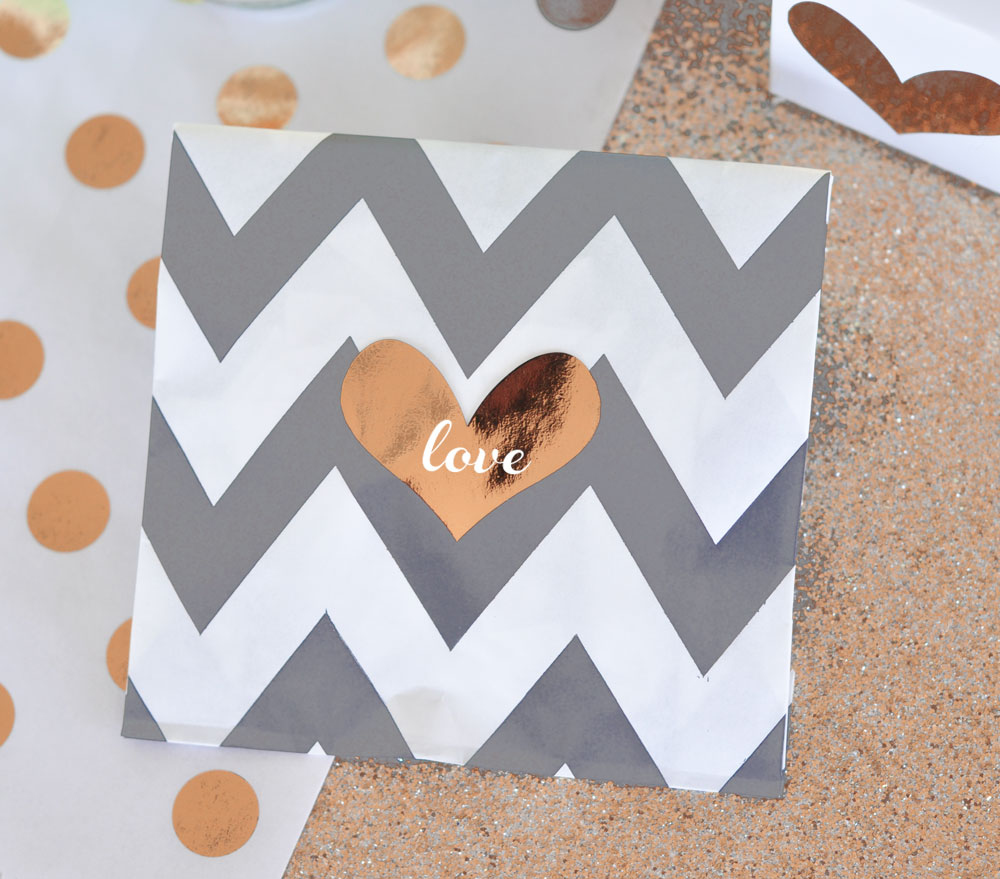 Personalized Metallic Foil Gold & Silver Foil Heart Stickers from-HotRef