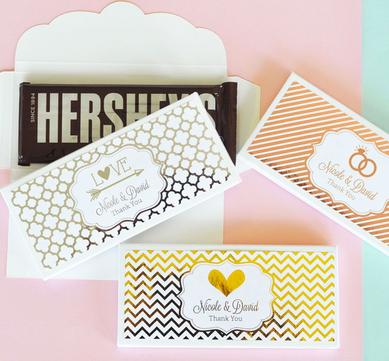 Personalized Metallic Foil Candy Wrapper Covers from HotRef