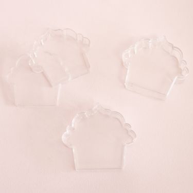 Blank Cupcake Acrylic Favor Boxes