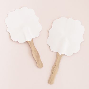 Blank White Paddle Fans