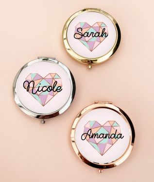 Heart Mirror Compacts