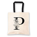 Floral Monogram Tote Bag