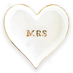 Best Wishes Mrs Heart Ring Dish