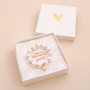 Pearl Bracelet - Flower Girl