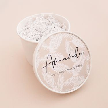 Round Gift Box - Palm Print