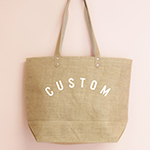 Curved Letter Jute Bags