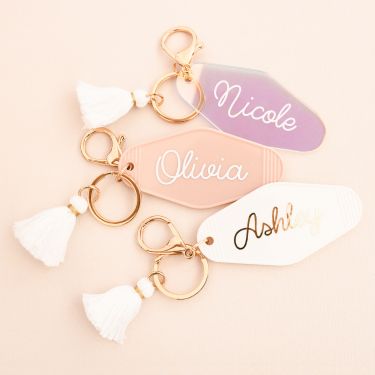 Personalized Motel Keychain