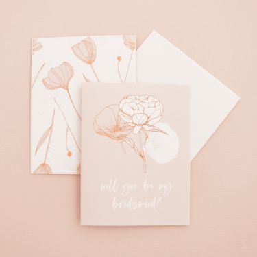 Floral Bridesmaid Proposal Cards