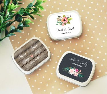 Event Blossom Personalized Floral Garden Mint Tins