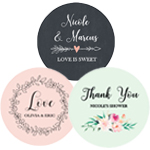Personalized Floral Garden Round Labels