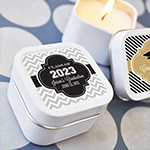 Graduation Square Candle Tins