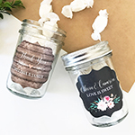 Personalized Floral Garden Mini Mason Jars