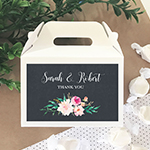 Personalized Floral Garden Mini Gable Boxes (set of 12)