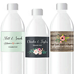 Personalized Floral Garden Water Bottle Labels