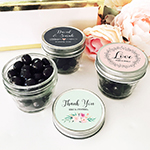 Personalized Floral Garden Small 4oz Mason Jars