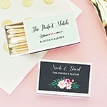 Personalized Floral Garden Match Boxes (set of 50)