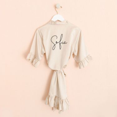 Girls Ruffled Robe - Personalized