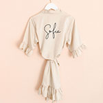 Girls Ruffled Robe - Personalized