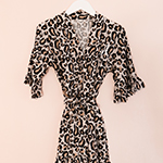 Girls Monogram Leopard Robe