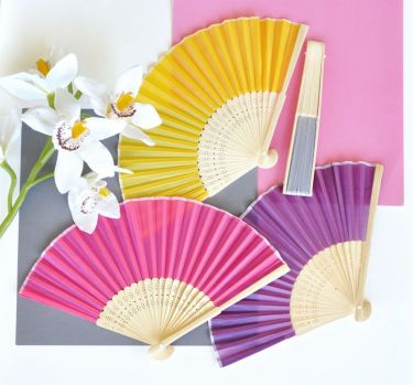 Colored Silk Fans