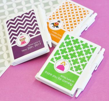 Personalized MOD Kid's Birthday Notebook Favors