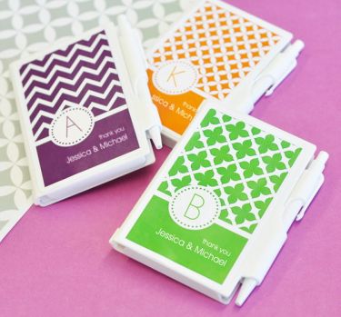 MOD Pattern Monogram Notebook Favors