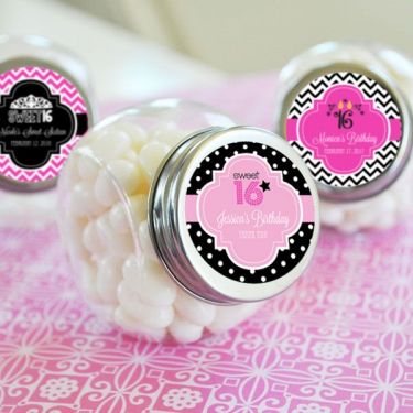 Whole Wedding Favors Party By Event Blossom Personalized Sweet 16 Or 15 Candy Jars