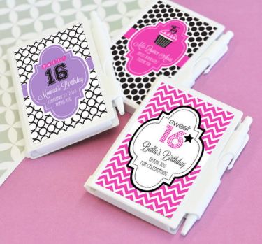 Personalized Sweet 16 or 15 Notebooks
