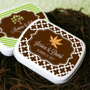 Personalized Fall Mint Tins