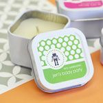 Personalized MOD Kid's Birthday Square Candle Tins