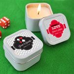 Personalized Vegas Square Candle Tins