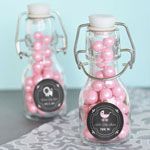Chalkboard Baby Shower Personalized Mini Glass Bottles