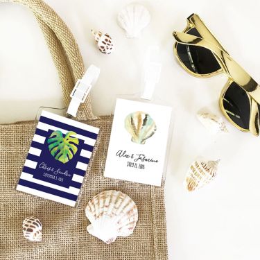 Tropical Beach Acrylic Luggage Tags