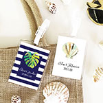 Tropical Beach Acrylic Luggage Tags