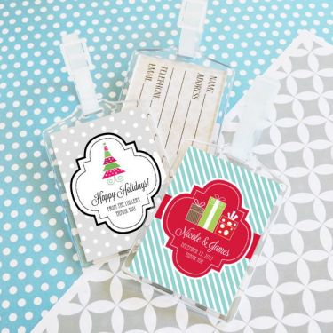 Wholesale Wedding Favors, Party Favors, by Event Blossom Personalized Winter Acrylic Luggage Tags