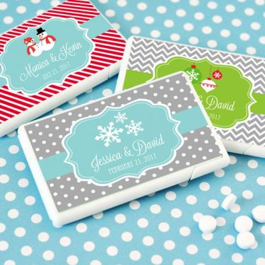 Personalized Winter Mini Mint Favors