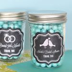 Chalkboard Wedding Personalized Mini Mason Jars