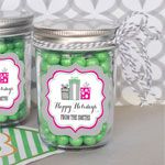 Personalized Holiday Party Mini Mason Jars