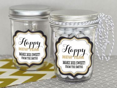 Personalized New Years Eve Party Mini Mason Jars