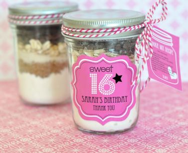 Personalized Sweet 16 or 15 Mini Mason Jars