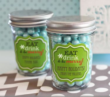 Personalized Winter Mini Mason Jars